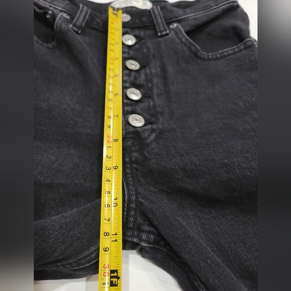 Abercrombie And Fitch The kick flare ultra high rise women's black jeans sz.24 - Picture 5 of 8